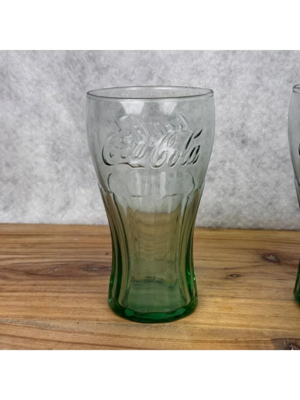 Set of 10 Vintage Coca-Cola Green Libbey Flared Glass Cup 6